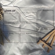 Acrylic planner a4 weekly planner acrylic do to list monthly planner aesthetic schedule board Acryli