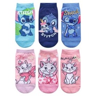 【ONEDER旺達】Disney 迪士尼短襪 史迪奇 瑪莉貓 兒童短襪 棉襪
