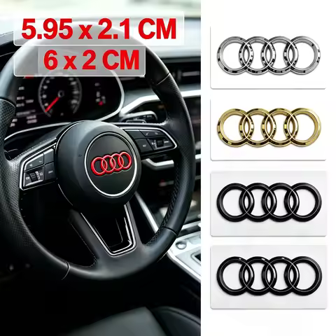 6CM Metal Car Steering Wheel Replacement Emblem Stickers For Audi A1 A3 A4L A5 A6L A7 A8L Q3 Q5 Q7 T