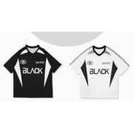 Dialblack Sporty New Design Black and White Jersey Fully Sublimated V-neck Short-sleeved Top Jersey 