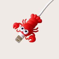 INS Style Lobster Silicone Data Cable Protector Cartoon Cover For Apple Phone Data Cable