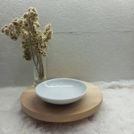 Piring Sambal Bulat Kecil Keramik Porselen Putih Polos Awet Kuat Murah Tebal Diameter 7CM Pisin Porc