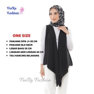 outer wanita / cardigan tanpa lengan - hitam