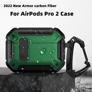 Airpods 3 Pro 2 Case Side Switch Buckle Funda Earphone Case For Air Pod 3 Pro 2 Carbon Fiber Armor W
