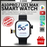 MAXWEAR A10 PRO / U21 Ultra 2 49mm Smart Watch Android SIM CARD Playstore Wifi Gps Compass Camera Wh