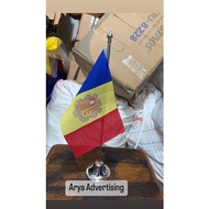 ANDORRA national flag + stainless steel table pole