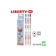利百代 小天使HB圓桿香水皮頭珠光 CB-102-HB 鉛筆 12支/打