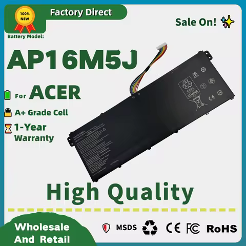 Factory Direct! AP16M5J Laptop Battery For ACER Aspire 1 A114-31 Series A314-31 Series A515-51 Serie