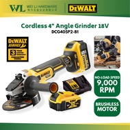 DEWALT DCG405P2-B1 4" 20V Brushless Cordless Angle Grinder / Dewalt Cordless Grinder / Battery Grind