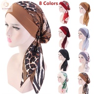 Muslim Women Turban Hijab Women Hat Muslim Hair Loss Head Scarf Turban Head Wrap Printed Hat