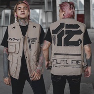 ROMPI VEST PREMIUM PRIA CASUAL TACTICAL FULTURE POCKET INDIGO ORIGINAL JAKET MOTOR ANAK MUDA GAUL