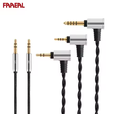 FAAEAL Replacement Cable 3.5/2.5/4.4mm Upgrade Wire For Hifiman SUNDARA Ananda HE4XX HE400SE Denon A