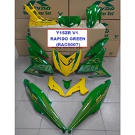 Rapido Cover Set Yamaha Y15ZR V1 V2 Rapido Green Accessories Motor Y15 Ysuku Green Color Y15ZR