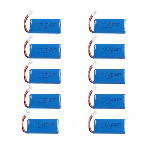 3/5/10Pcs 1s 3.7V 500mah 802542 25C Lipo Battery For Udi U816A U941 U927 H43 Wifi818 JXD385 H107 V25