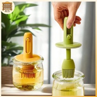 [8C15] Telescopic Oil Brush Bottle, Glass Oil Bottle, Kitchen Baking Oil Brush, Outdoor Barbecue Oil
