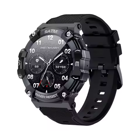 PG666 Outdoor Rugged Smart Watch Men IP68 Waterproof BT Call Multiple Sports Modes Blood Pressure Ox