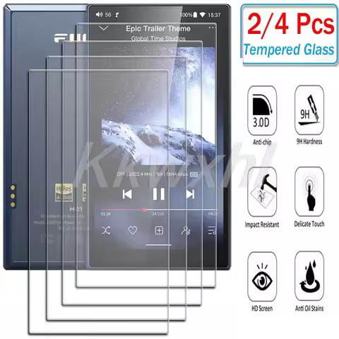 2-4PCS 9H Tempered Glass For FiiO JM21 M21 SF-JM21 FiiOJM21 FiiOM21 Hi-Res Music Player MP3 Screen P