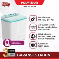 POLYTRON Mesin Cuci 2 Tabung Samba Series Hijab 8 KG - PWM 8076G