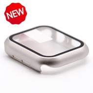 Watch Cover Case Tempered Glass Screen Protector Accessories compatible for Apple Watch 6 SE 5 4 44m