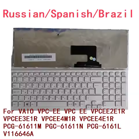 RU SP BR Keyboard For Sony VAIO VPC-EE VPC EE VPCEE2E1R VPCEE3E1R VPCEE4M1R VPCEE4E1R PCG-61611M PGC