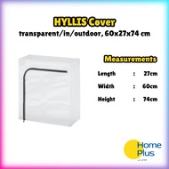 HomePlus🛋️ HYLLIS Cover, transparent/in/outdoor, 60x27x74 cm
