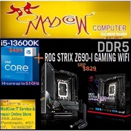 Intel Core i5-13600K 13th Gen 14-Core/20T 5.1GHz + ASUS ROG STRIX Z690-I GAMING WIFI [DDR5] ITX (3Y),