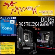 Intel Core i5-13600K 13th Gen 14-Core/20T 5.1GHz + ASUS ROG STRIX Z690-I GAMING WIFI [DDR5] ITX (3Y)