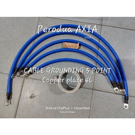PERODUA AXIA CABLE GROUNDING (5 POINT) + PLATE COPPER (4 POINT)