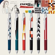 Japan Pentel Pentel BLN75 Cat Theme Limited Edition Gel Pen Push Type energel Quick-Drying Gel Pen 0.5mm Student Exam Black Pen Siamese Cat Sanmao Abstract Cat