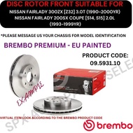 BREMBO GENUINE DISC BRAKE ROTOR (FRONT) FOR NISSAN FAIRLADY 300ZX [Z32] '90-00YR / 200SX COUPE [S14,