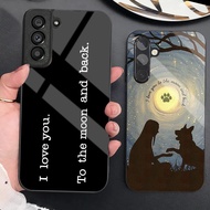 I love you to the moon and back tempered glass Phone Case For Samsung Galaxy S9 Plus S10 S10e S20 FE