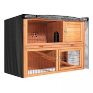 Waterproof for Double Rabbit Hutch Cover with Ventilation & Viewing Window