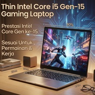 14 Inch Ultra-Slim Core i5 Windows 11 Laptop - HD Screen, Strong Office Performance, Smooth Esports 