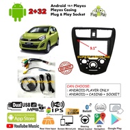 Perodua AXIA 2014 - 2022 android player 9 inch PLUG N PLAY with OEM casing
