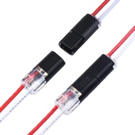 Brightfour Pluggable Low Voltage Wire Connectors, No Stripping 12v 2 Wires Plug-in LED Wire Connecto