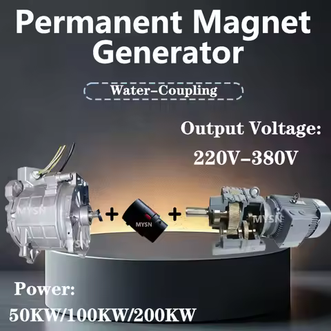 50KW 80KW 100KW 200KW Low Speed Low RPM Free Energy Generator 220V 230V 380V 400V Water Cooling Gene