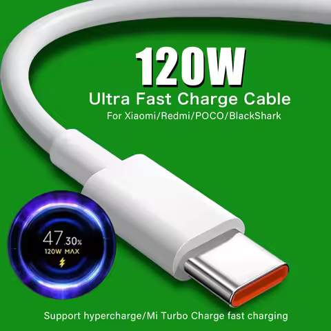 6A 120W Type-c Hypercharge charger cable for Xiaomi MIX Flip 15 14 13 Redmi Note 15 14 13 POCO F8 M7
