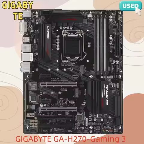 GIGABYTE GA‑H270‑Gaming 3 ATX Desktop Mainboard LGA 1151 Socket DDR4 RAM 2‑Way CrossFire Gaming Boar