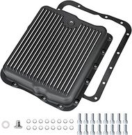 Transmission Oil Pan with Drain Plug Gasket & Bolts Compatible with GM 700R4 4L60 4L60E, Pan Depth 2