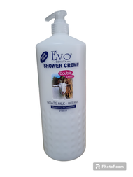ครีมอาบน้ำ Evo 2100 Ml.ครีมอาบน้ำ นมแพะผสมน้ำนมข้าว Evo shower cream  คุ้มมากกก ขวดใหญ่สุดๆๆ