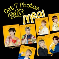 7pcs/set Glossy Paper BTS Meal Photocards for Fan Collection