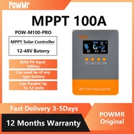 PowMr 100A MPPT Solar Charge Controller 12V-48V Auto สามารถขนานได้ถึง 12 หน่วยรองรับแบตเตอรี่ LIFEPO