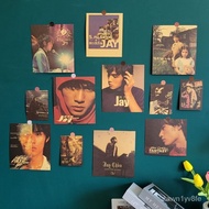 RetroinsCharacter Wall Stickers Room Bedroom Wall Background Decoration Jay Chou May Tianhai Newspaper Layout Set...