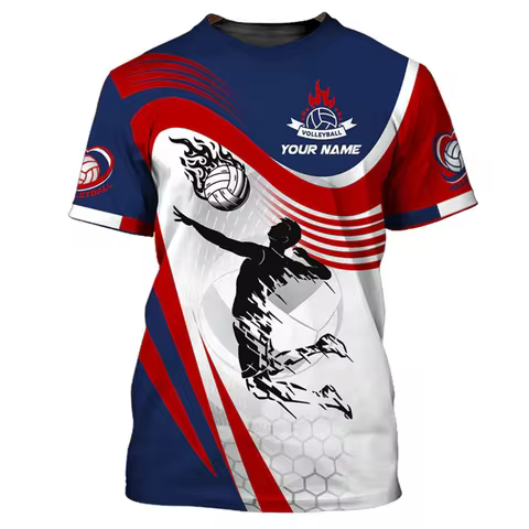 New Volleyball Uniform Personalized Customization Name Unisex 3D Print Men's T-Shirt Fashion Shirt A