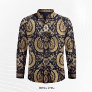 kemeja batik tulis sogan bahan sutra atbm 783A