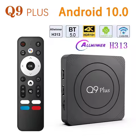 Q9 Plus Smart TV Box Android 10.0 Allwinner H313 2.4G/5G WiFi BT5.0 2GB RAM 16GB ROM X96 Media Playe