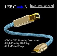 Hi-Fi Grade Type C to B Cable, Type c轉B, USB C to B Cable, for DAC, for Laptop to DAC, for Mobile Phone to DAC