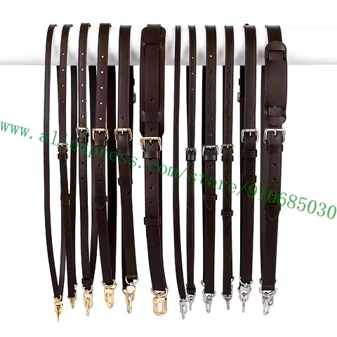 Top Quality Coffee Brown Smooth Calf Leather Bag Strap For Designer Handbag Duffle Purse Shoulder Ca
