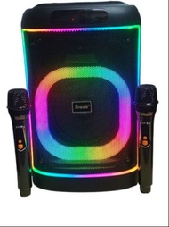 BTS-2103 Brodu Portable bluetooth speaker  fast charging with 2pcs wireless microphone