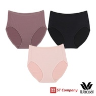 Wacoal Panty กางเกงใน ทรง เต็มตัว ขอบเรียบ สีดำ-เบจ-น้ำตาล 3 ตัว รุ่น WU4C34 WU4M01 กางเกงในผู้หญิง กางเกงในหญิง ผู้หญิง วาโก้ เต็มตัว บาง เย็นสบาย